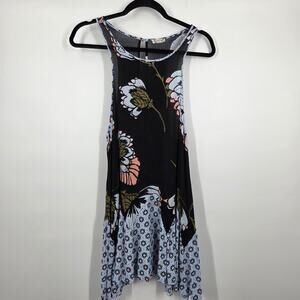Free People Black Floral Mini Dress